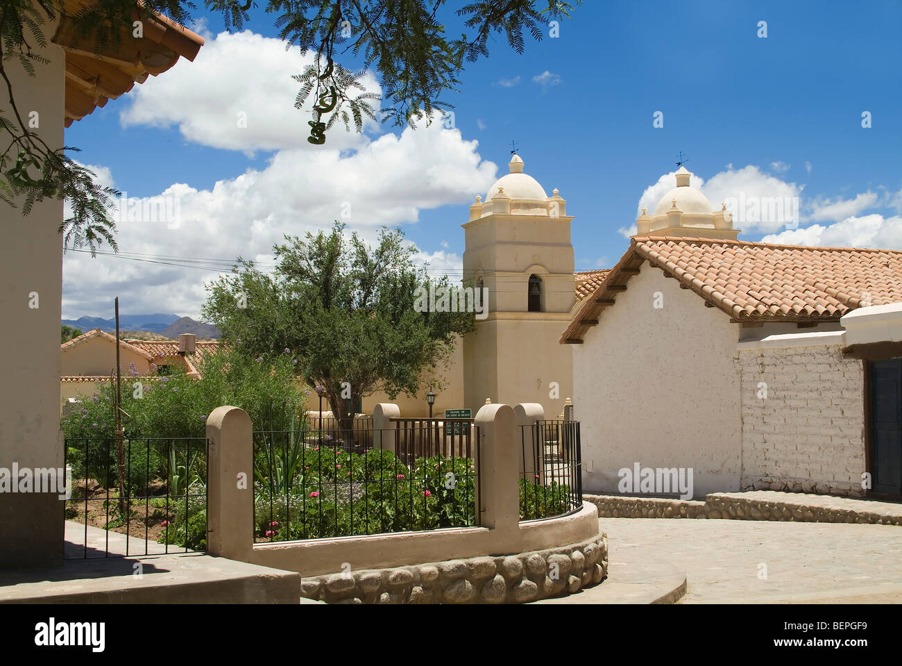 San Pedro de Nolasco chiesa, villaggio di Molinos, Calchaquis valli, Nord Ovest Argentina Foto Stock