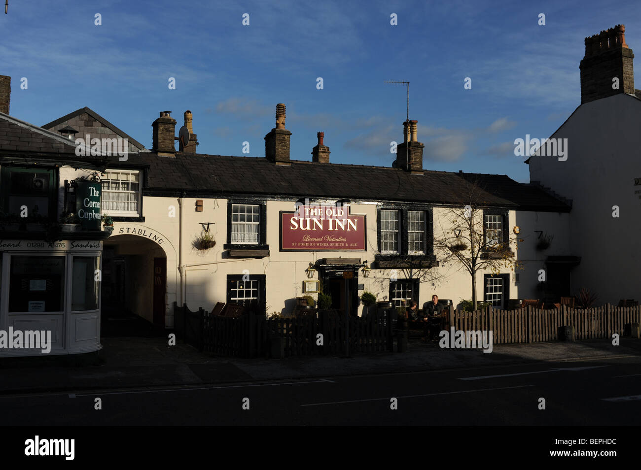 Il vecchio Sun Inn a Buxton Derbyshire Peak District UK Foto Stock