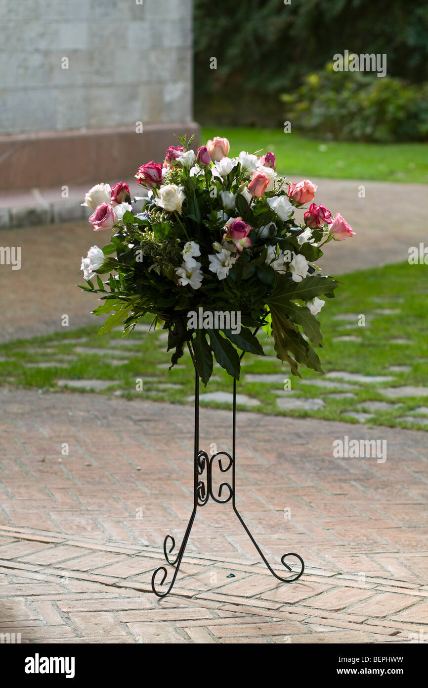 La decorazione floreale in una lussuosa villa italiana Foto Stock