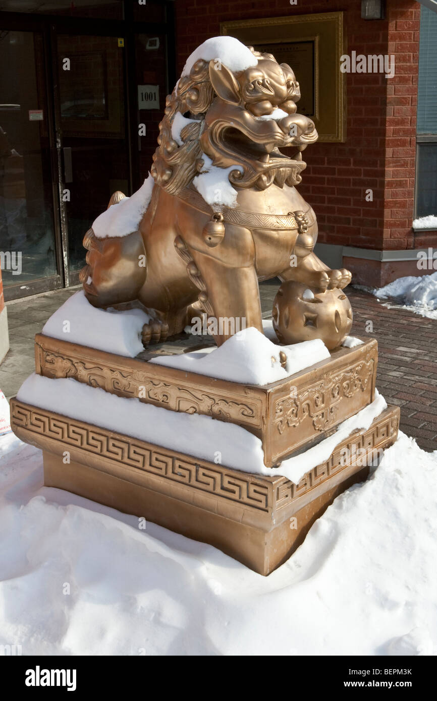 Inverno scena di neve - Montreal Foto Stock