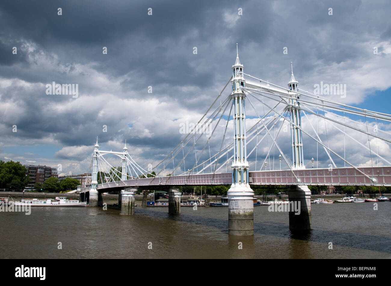 Albert Bridge, London, Regno Unito Foto Stock