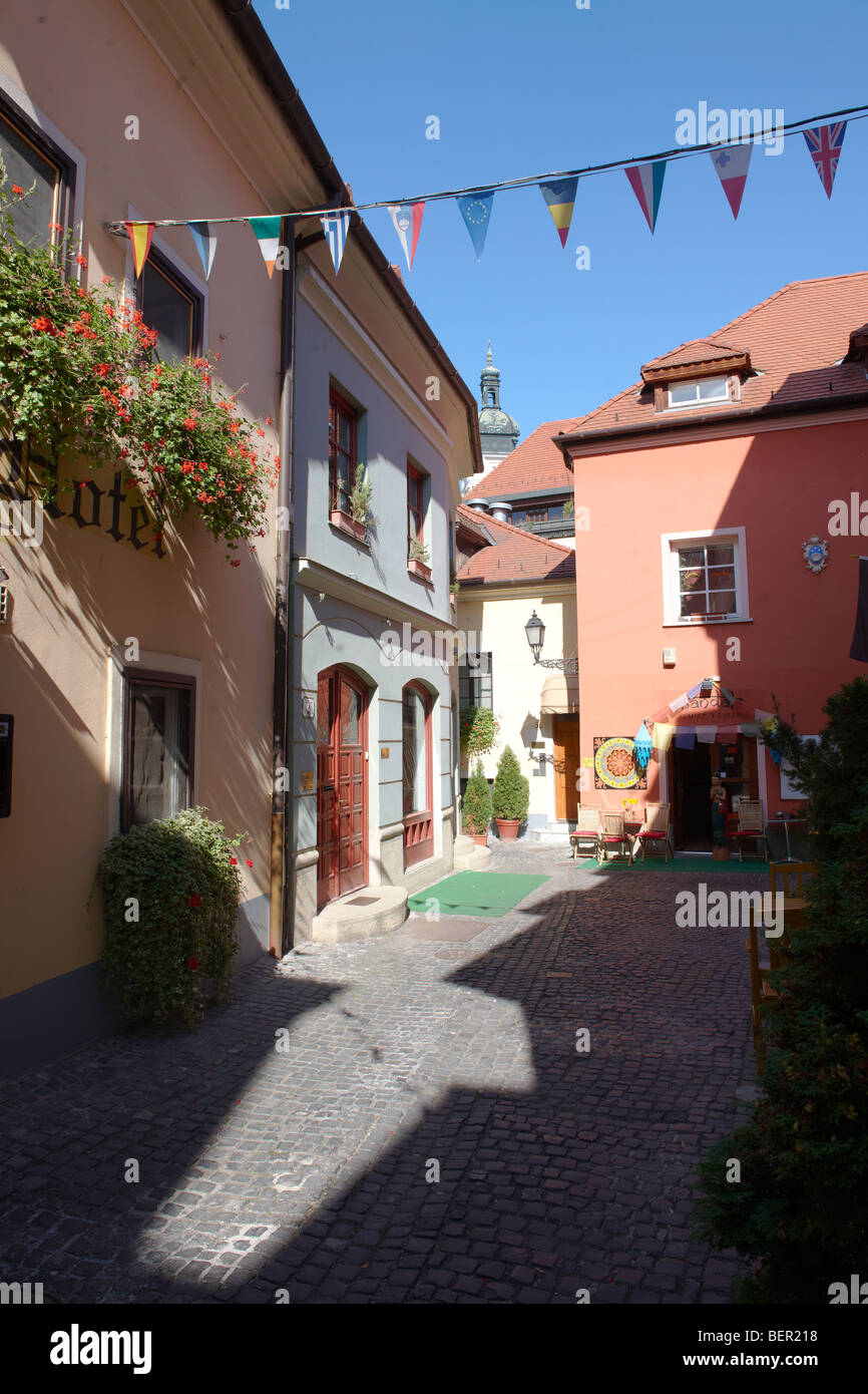 Sperone Lane e lo svizzero ingresso Hotel - ( Győr ) Gyor Ungheria Foto Stock