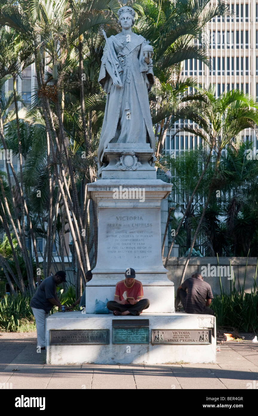 La regina Victoria statua Durban, Sud Africa Foto Stock