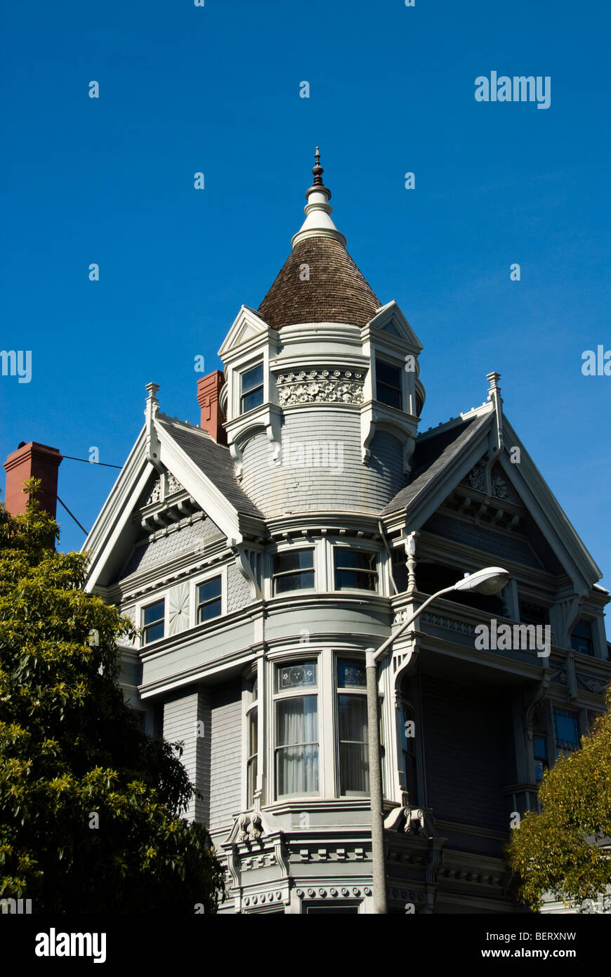 California: San Francisco. Haas-Lilienthal casa vittoriana. Foto copyright Lee Foster. Foto #: 22-casanf77470 Foto Stock