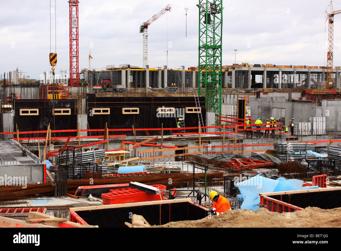 Sito in costruzione - Nuovo aeroporto di Schoenefeld Foto Stock