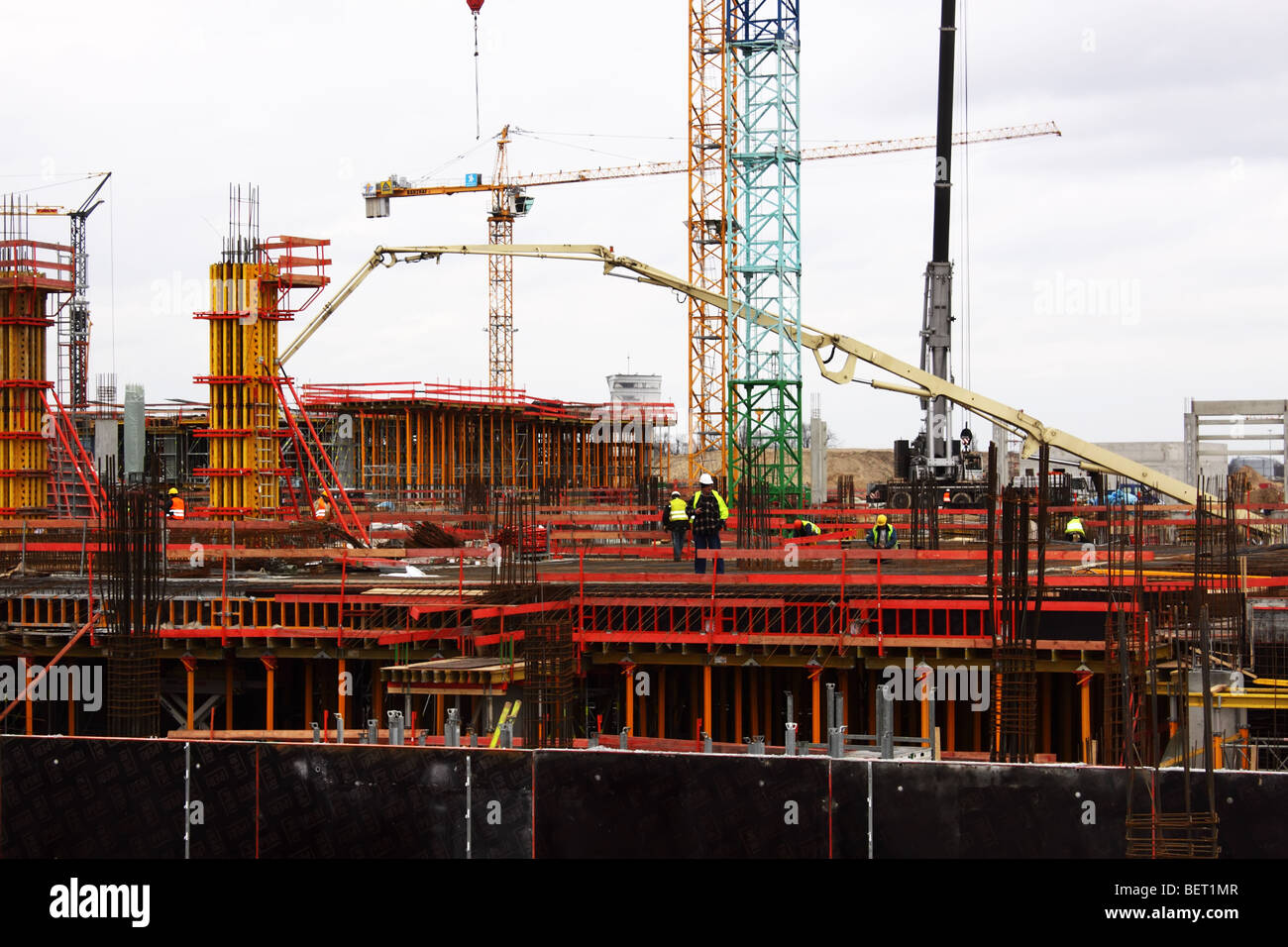 Sito in costruzione - Nuovo aeroporto di Schoenefeld Foto Stock