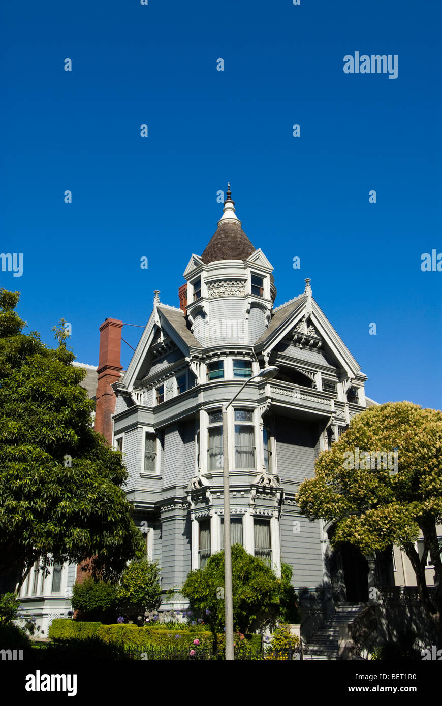 California: San Francisco. Haas-Lilienthal casa vittoriana. Foto copyright Lee Foster. Foto #: 22-casanf83869 Foto Stock