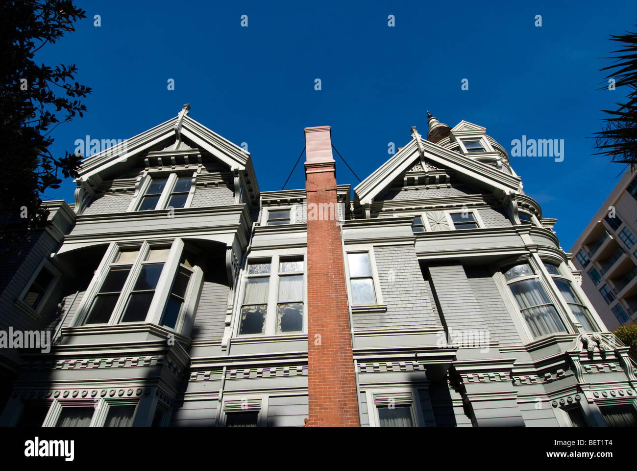 California: San Francisco. Haas-Lilienthal casa vittoriana. Foto copyright Lee Foster. Foto #: 22-casanf77550 Foto Stock