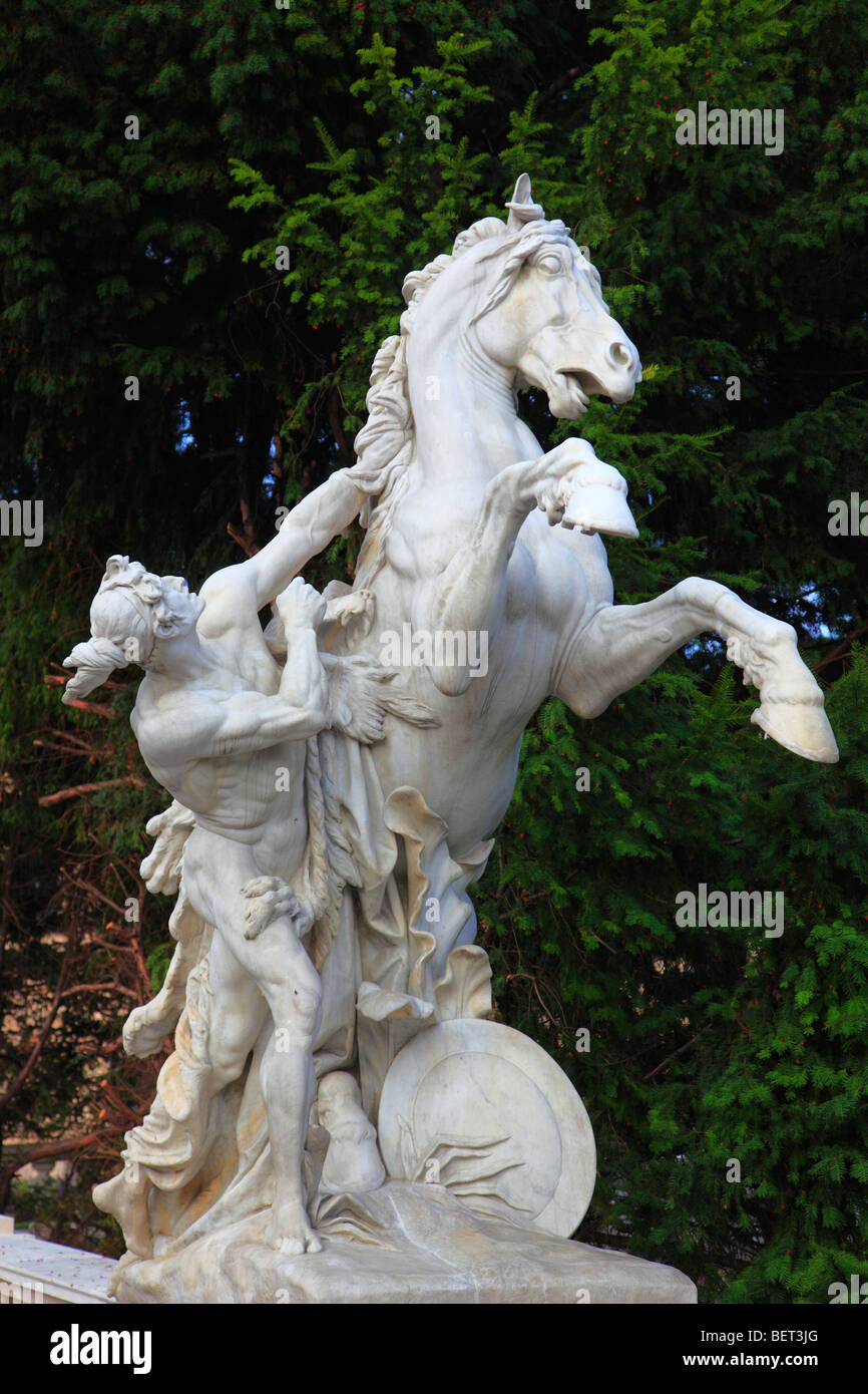 Austria, Vienna Maria-Theresien Platz, statua Foto Stock