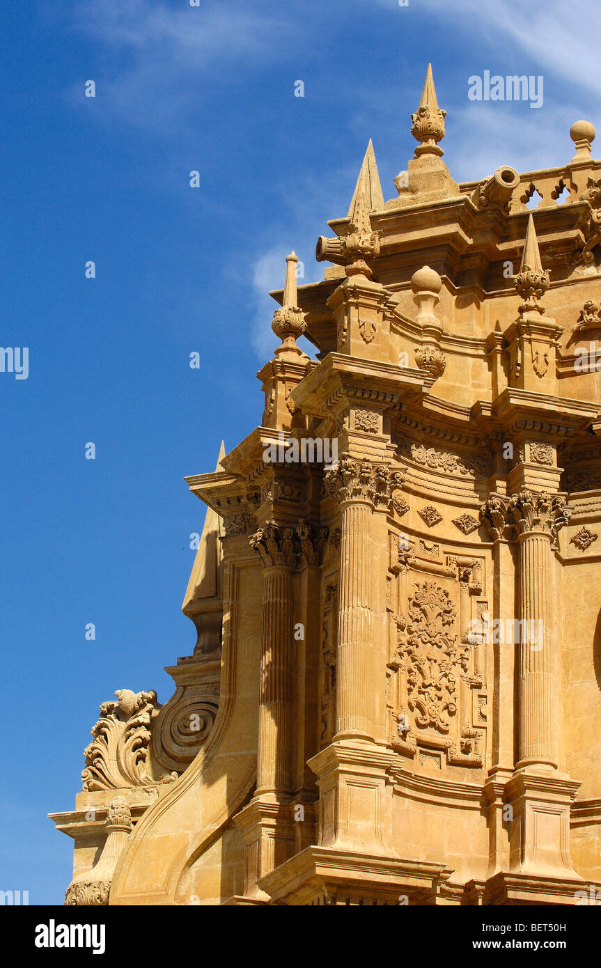 La facciata della Cattedrale di Guadix. El Marquesado area. Xvi secolo. Granada. Spagna. Foto Stock