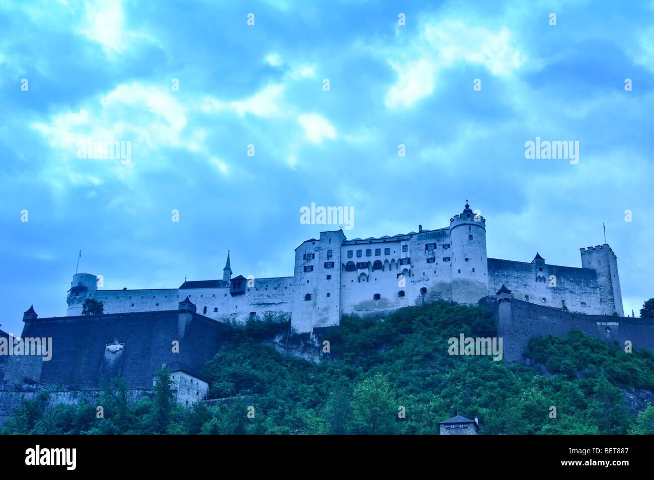 Il Festung castello Hohensalzburg di Salisburgo, Austria Foto Stock