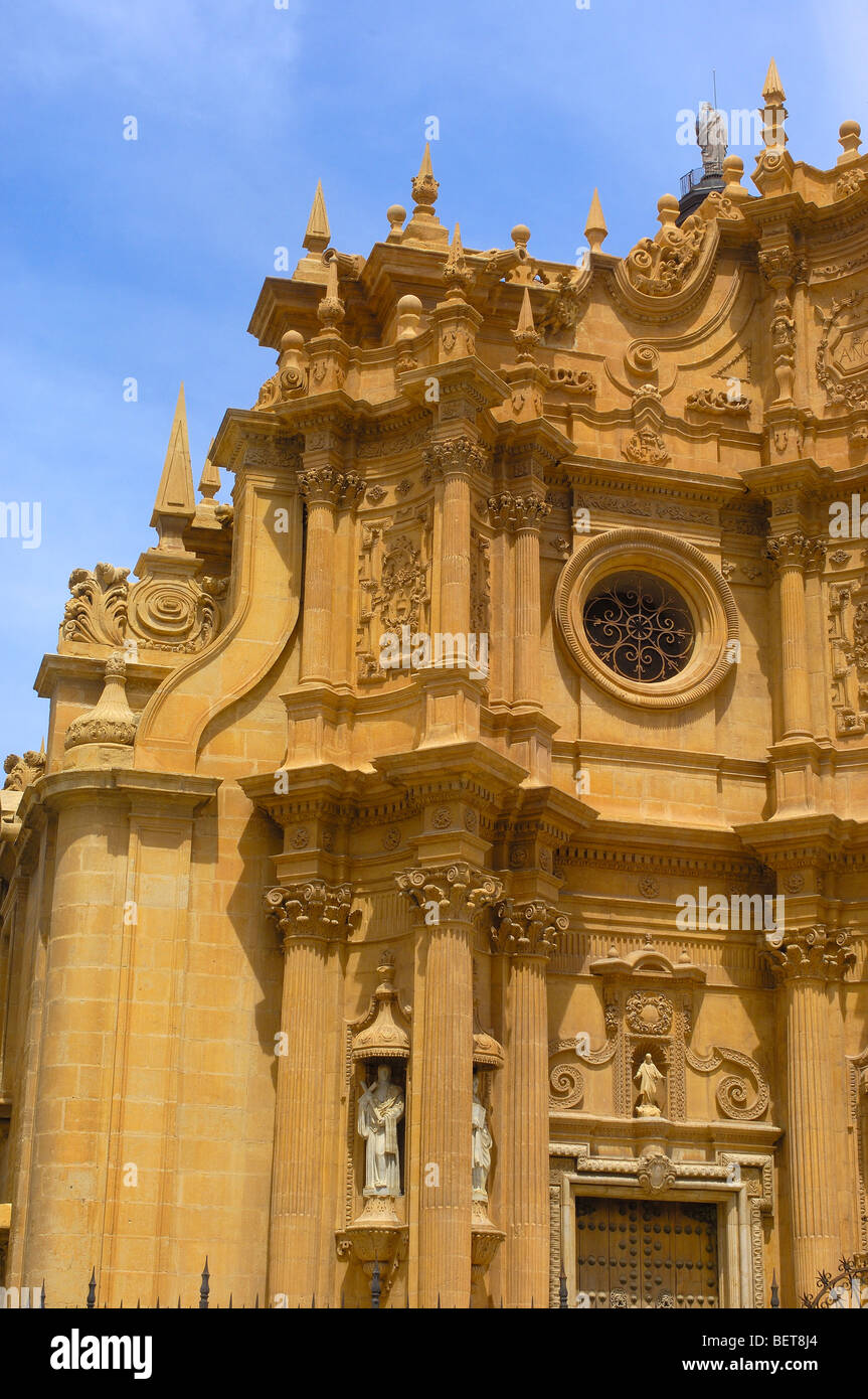 La facciata della Cattedrale di Guadix. El Marquesado area. Xvi secolo. Granada. Spagna. Foto Stock