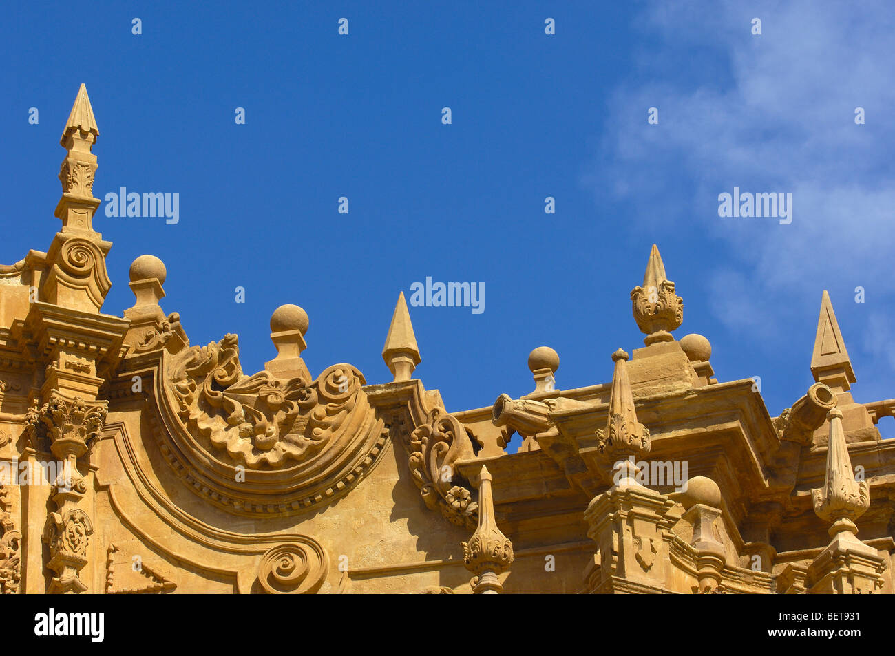 La facciata della Cattedrale di Guadix. El Marquesado area. Xvi secolo. Granada. Spagna. Foto Stock