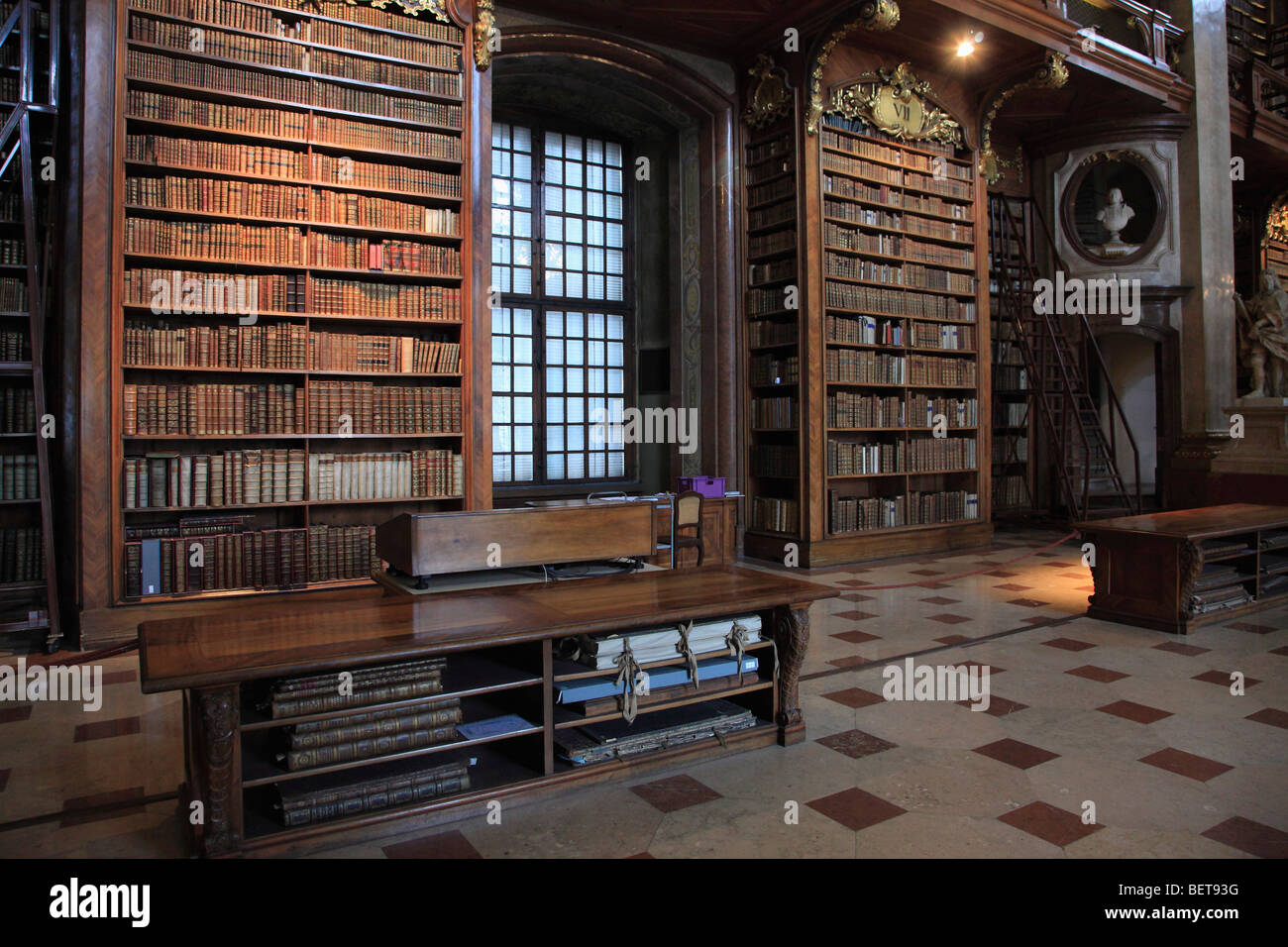 Austria, Vienna, Biblioteca Nazionale Prunksaal, sala cerimoniale Foto Stock