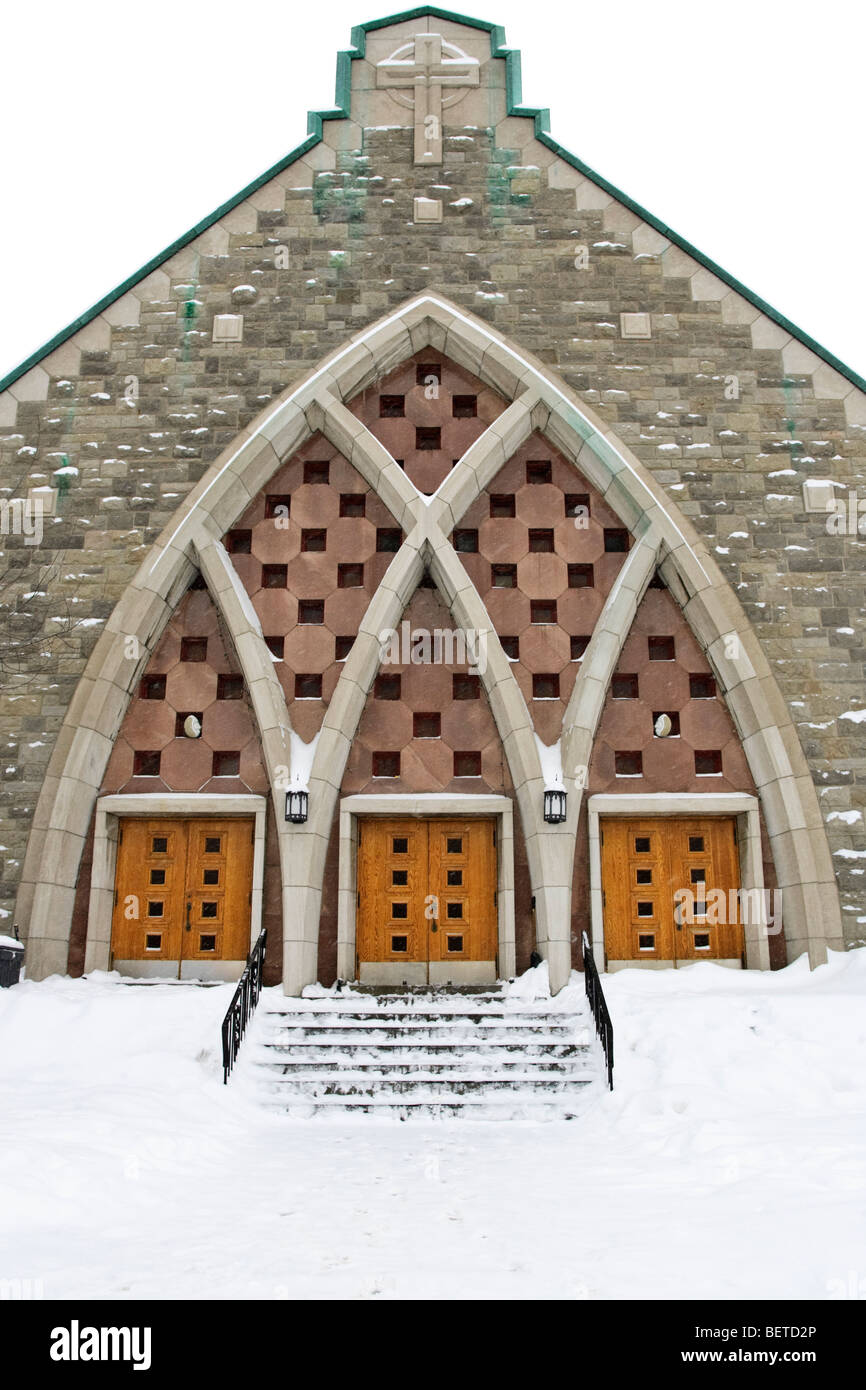 Inverno scena di neve - Montreal Foto Stock