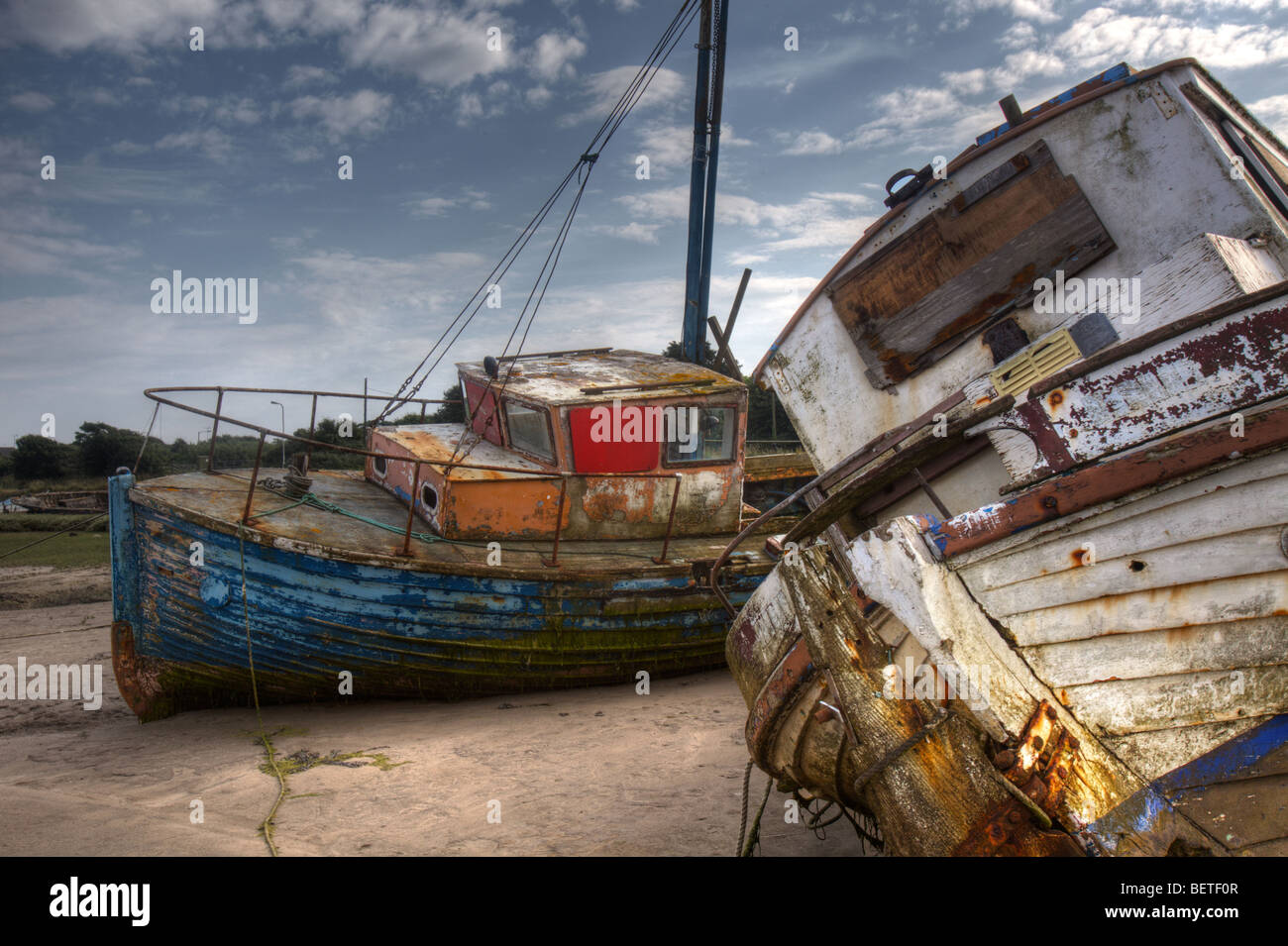 Vecchie barche Walney, Barrow Foto Stock