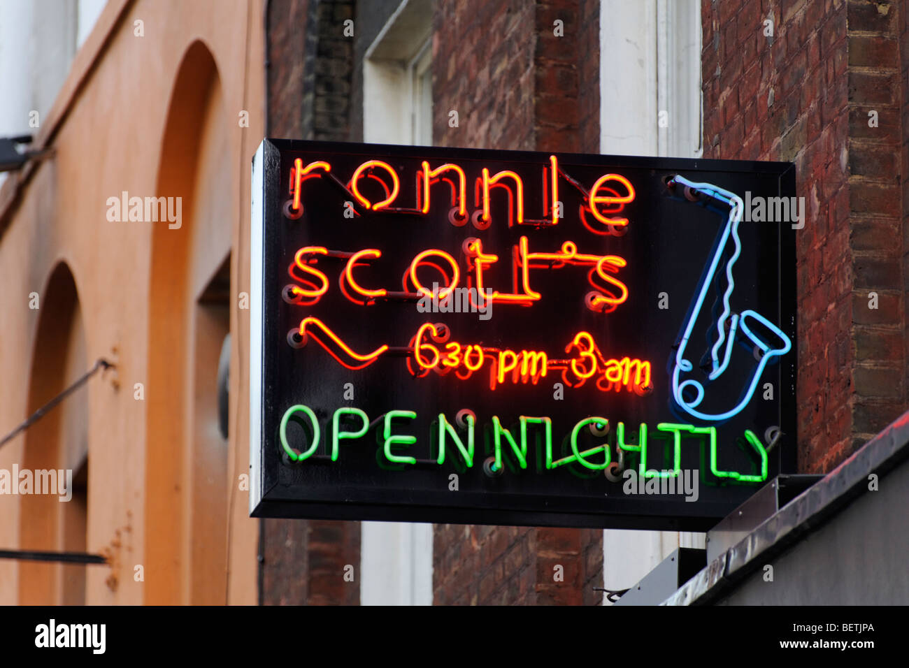 Ronnie Scott's jazz club. Soho. Londra. La Gran Bretagna. Regno Unito Foto Stock