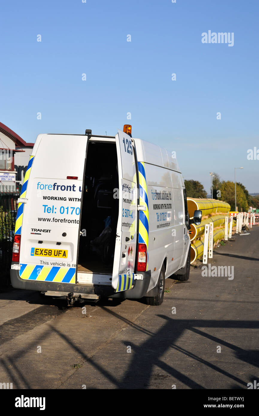 La posa di condutture del gas Foto Stock