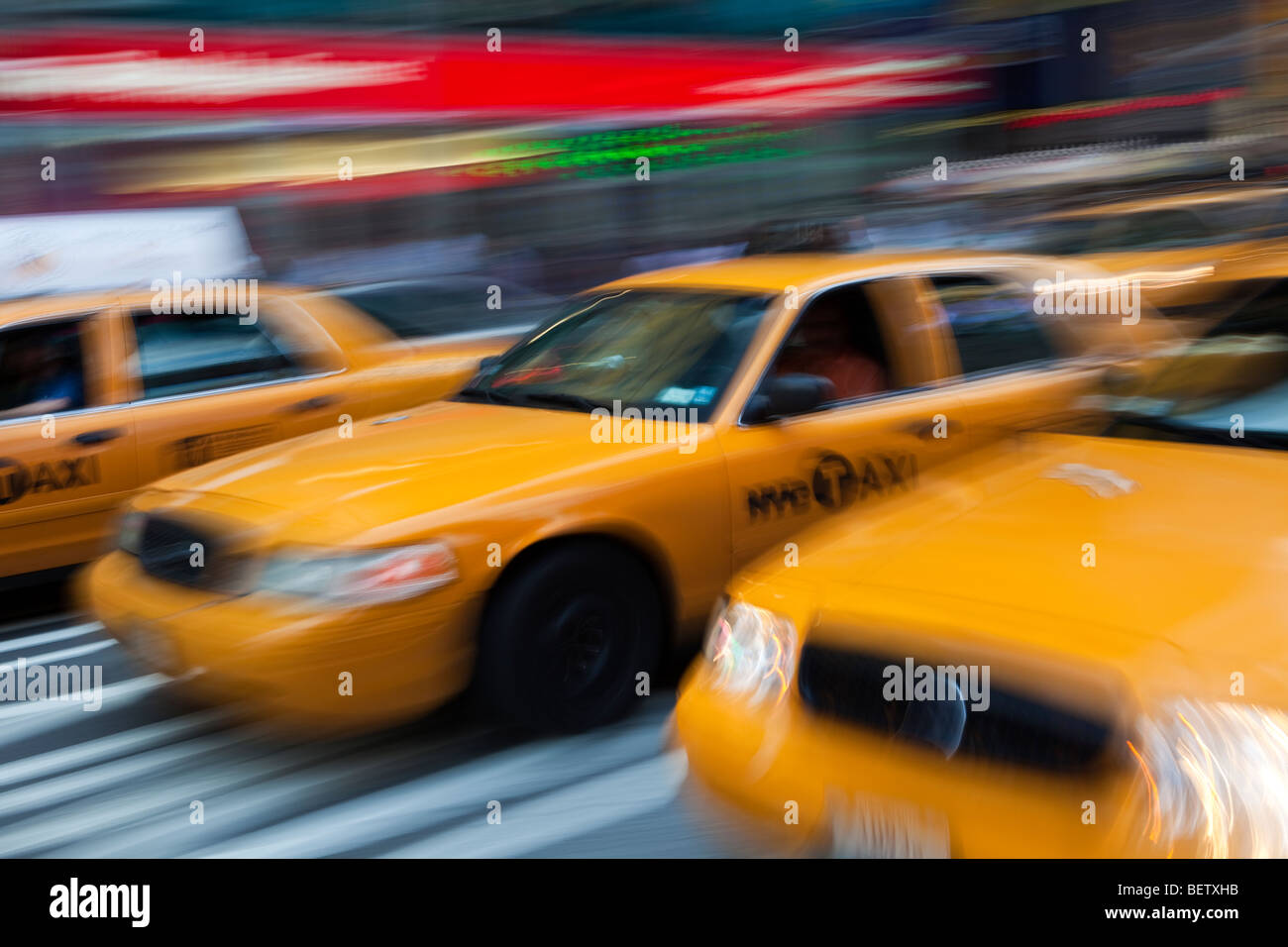 Taxi a New York City Foto Stock