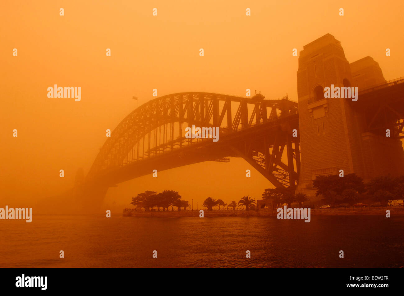 Tempesta di polvere a Sydney in Australia Foto Stock