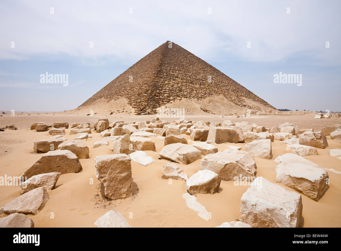 La Piramide Rossa del faraone Snofru, Dahshur, Egitto Foto Stock