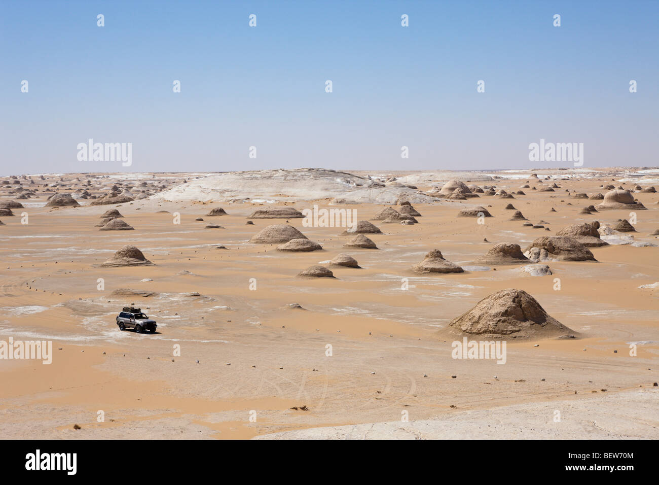 White Desert National Park, Deserto Libico, Egitto Foto Stock