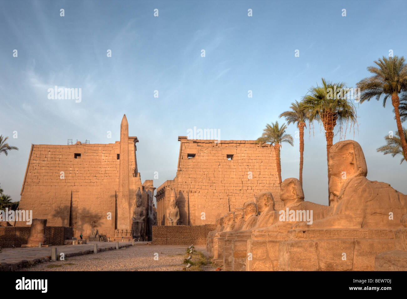 Vicolo di sfingi di Tempio di Luxor Luxor Egitto Foto Stock