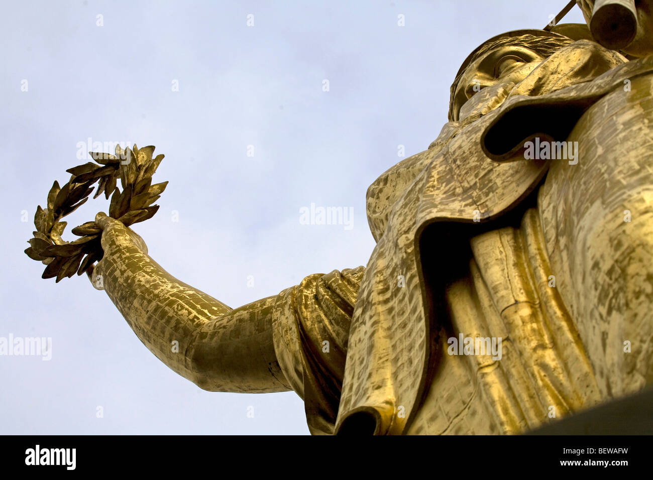 Siegessaeule, Berlino, Germania, vista dal basso Foto Stock