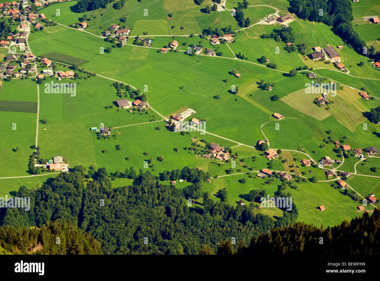 Vista dal Monte Niesen (2336-metro-alta) Alpi Svizzere Foto Stock