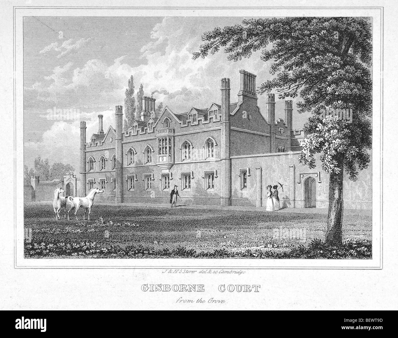 Peterhouse di Cambridge - Gisborne corte Foto Stock