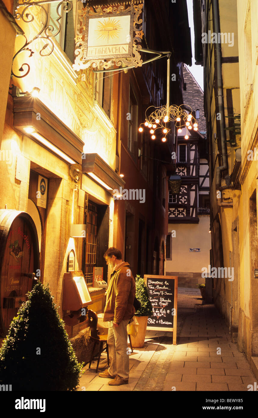 Ristorante Osteria Le Tire Bouchon, Strasburgo, Alsazia, Francia Foto Stock
