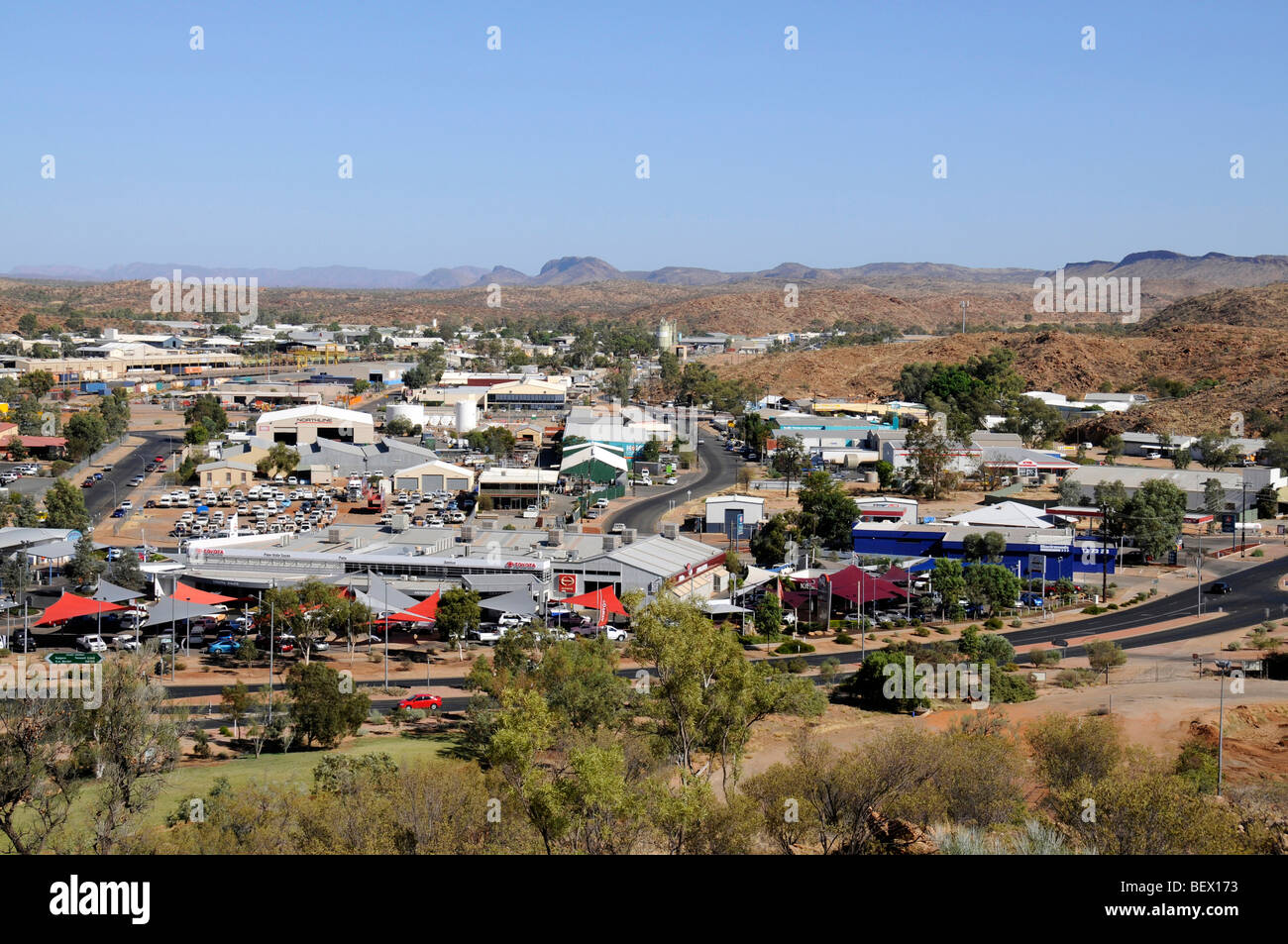 Skyline di Alice Springs, Australia Foto Stock