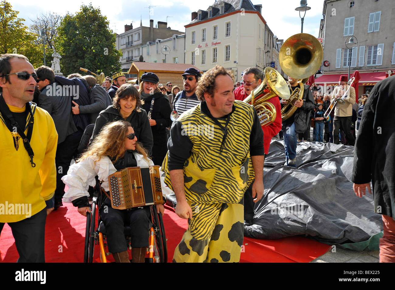 Le fanfare Jazz a Parthenay Deux-Sevres Francia Foto Stock