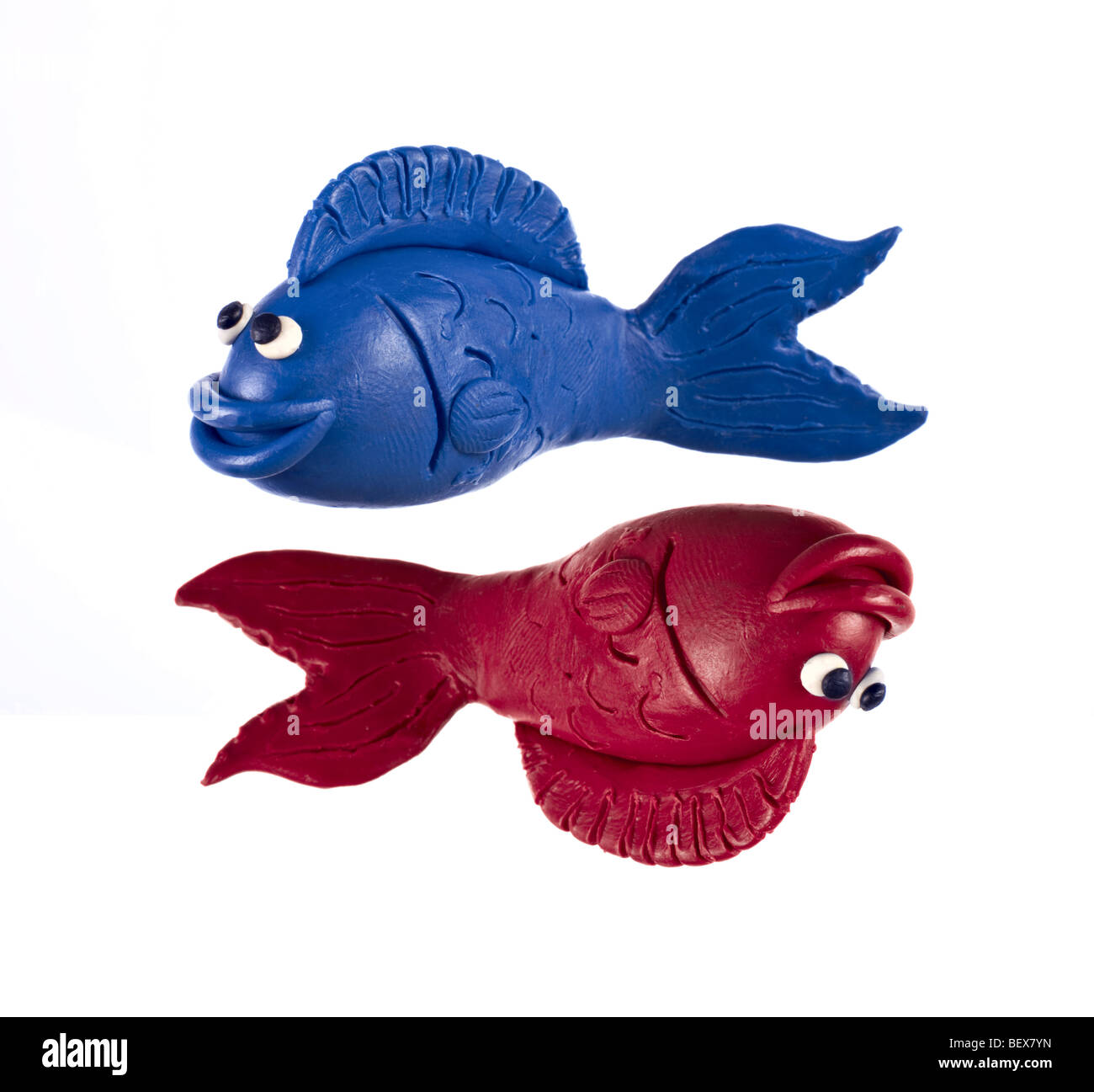 Pesci, segno dello zodiaco fatta di plastilina Foto Stock