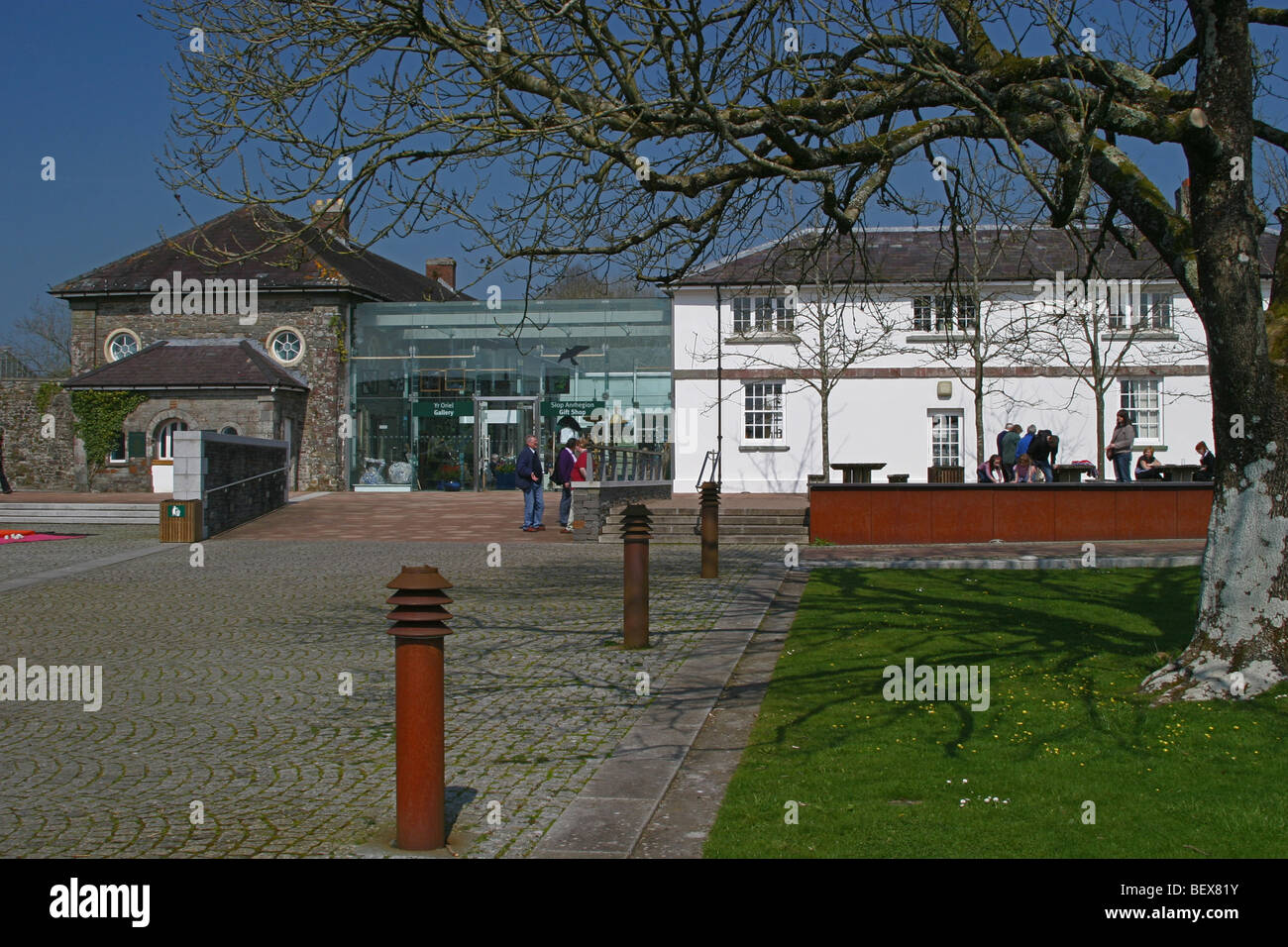 Il blocco stabile presso il Giardino Botanico nazionale del Galles, Llangarthne, Carmarthenshire, Wales, Regno Unito Foto Stock