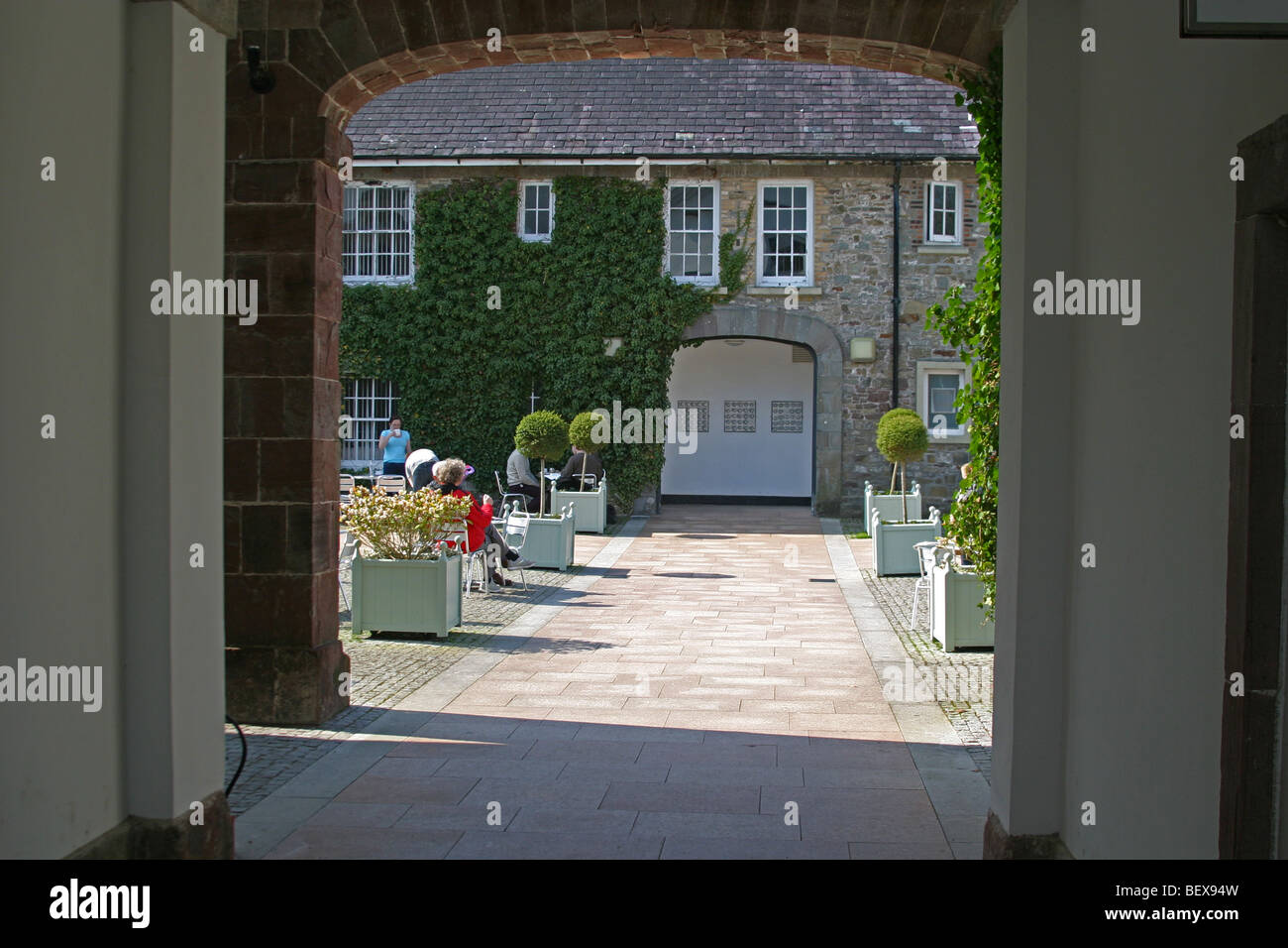 Il blocco stabile presso il Giardino Botanico nazionale del Galles, Llangarthne, Carmarthenshire, Wales, Regno Unito Foto Stock