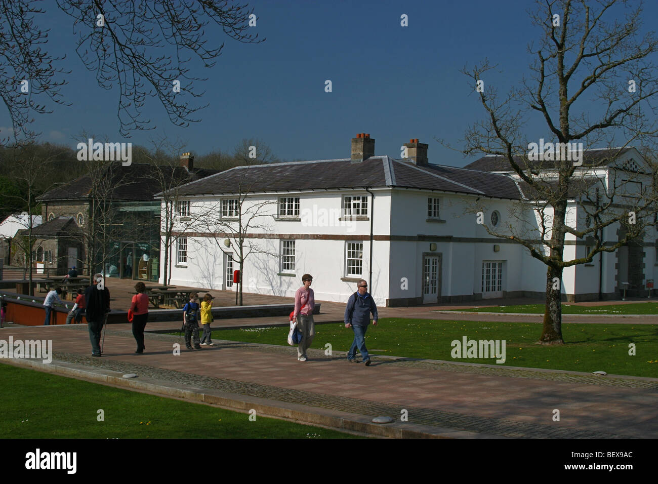 Il blocco stabile presso il Giardino Botanico nazionale del Galles, Llangarthne, Carmarthenshire, Wales, Regno Unito Foto Stock