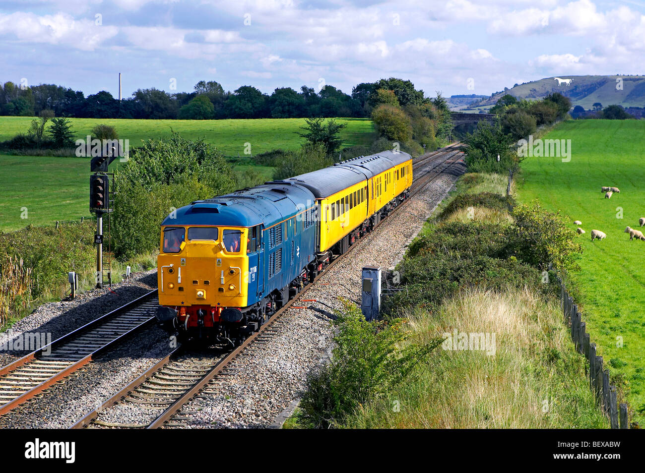 31106 A Fairwood giunzione con 4Z10 11.03 Bristol Kingsland Road - Derby Rete RTC Rail treno di prova il 24/09/09. Foto Stock