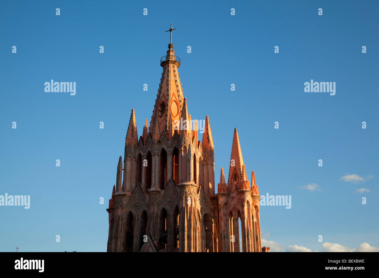 La Parroquia, Chiesa di San Michele Arcangelo, San Miguel De Allende, Guanajuato, Messico Foto Stock