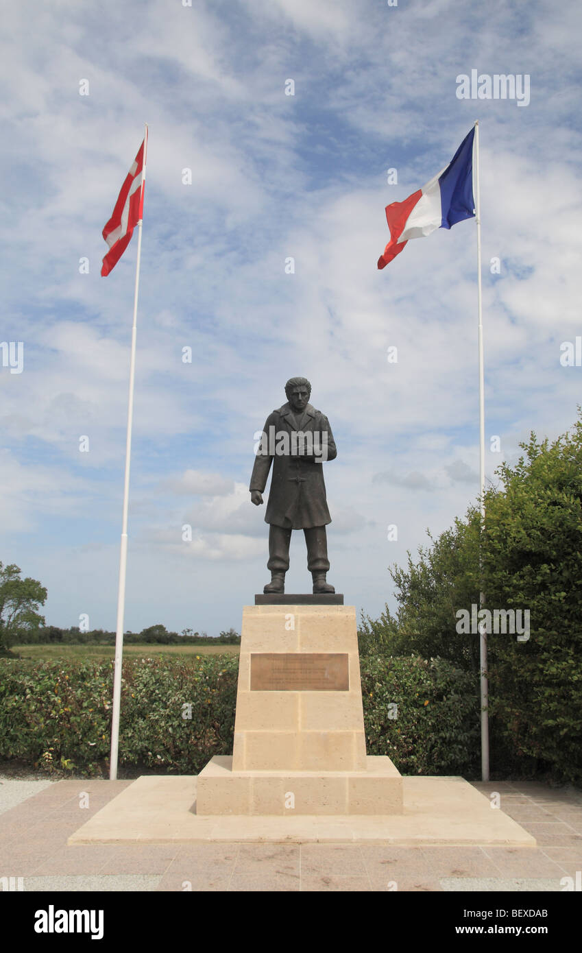 Danese Memoriale Navale sull'approccio a Utah Beach, Normandia, Francia. Foto Stock