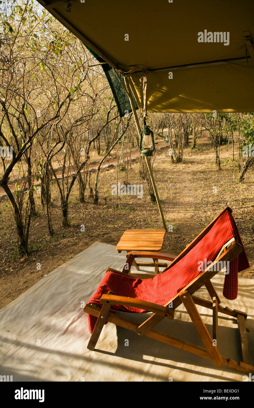 JK Mara Tented Camp - vicino alla Riserva Nazionale di Masai Mara, Kenya Foto Stock