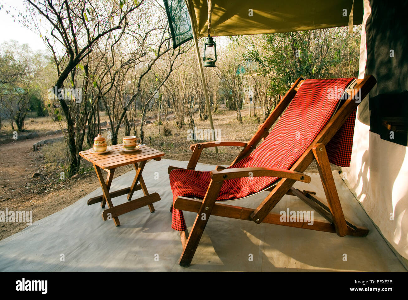 JK Mara Tented Camp - vicino alla Riserva Nazionale di Masai Mara, Kenya Foto Stock