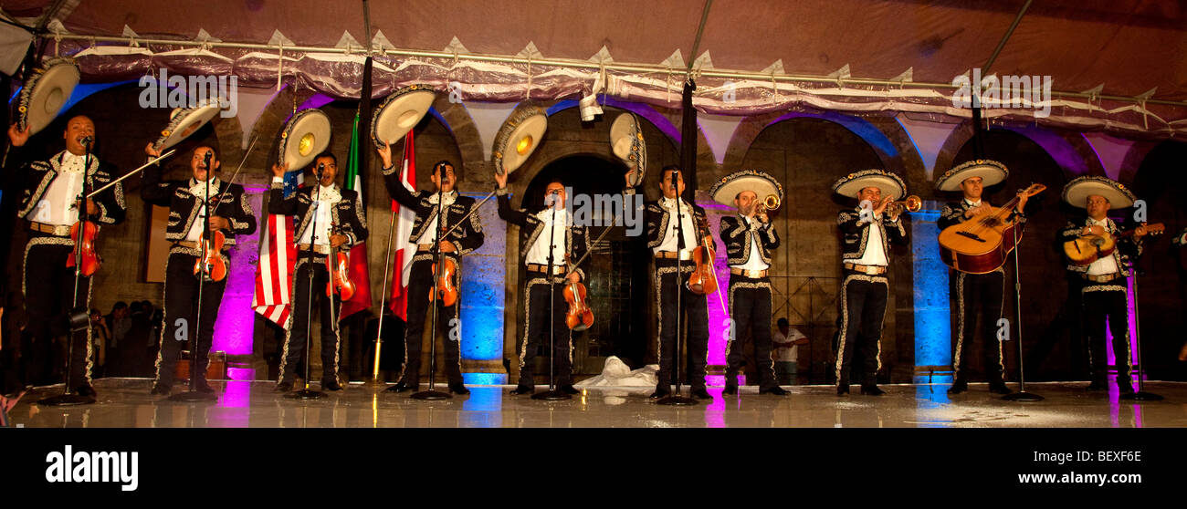 Banda Mariachi, Guadalajara, Jalisco, Messico Foto Stock