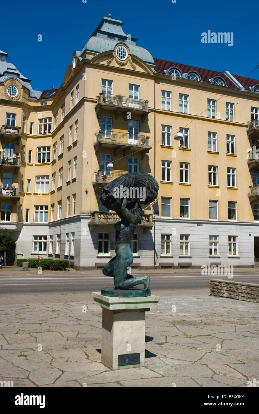 Statua del distretto Davidshall Malmö Skåne Svezia Europa Foto Stock