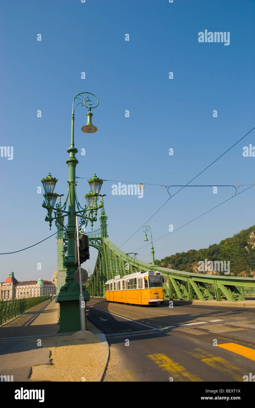 Szabadsag nascose il ponte Independe rinnovato a Budapest Ungheria Europa Foto Stock