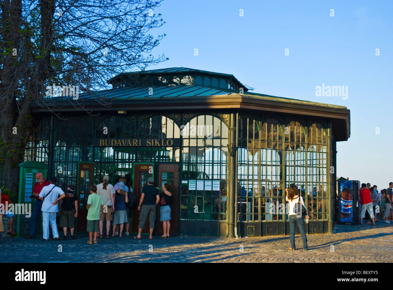 La stazione della funicolare sulla Collina del Castello Budapest Ungheria Europa Foto Stock