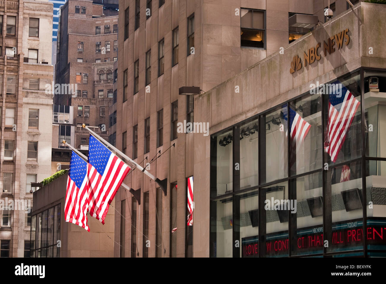 La NBC News, Rockefeller Center di New York City Foto Stock