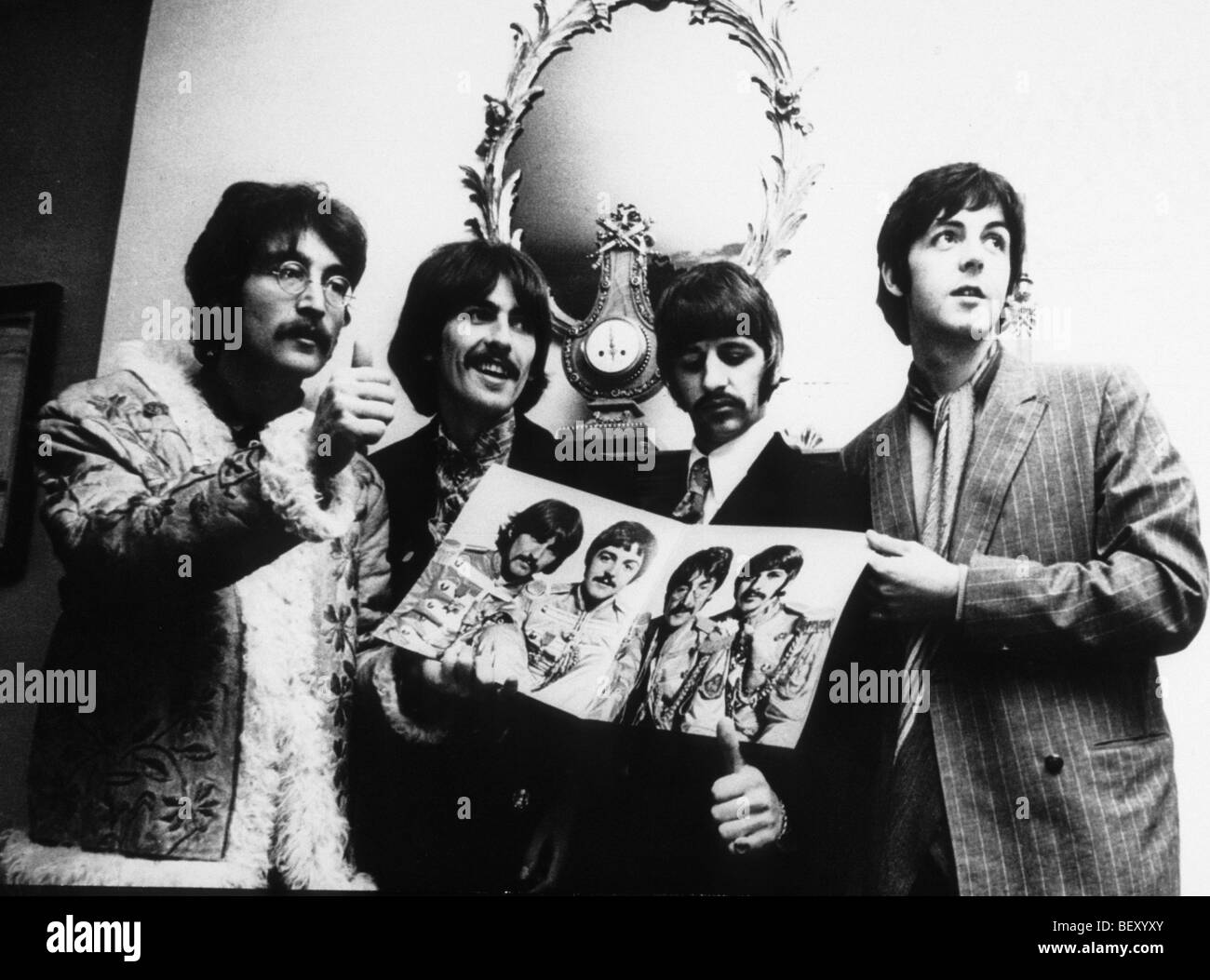 I BEATLES'George Harrison"john lennon"PAUL MCCARTNEY"Ringo Starr Foto Stock