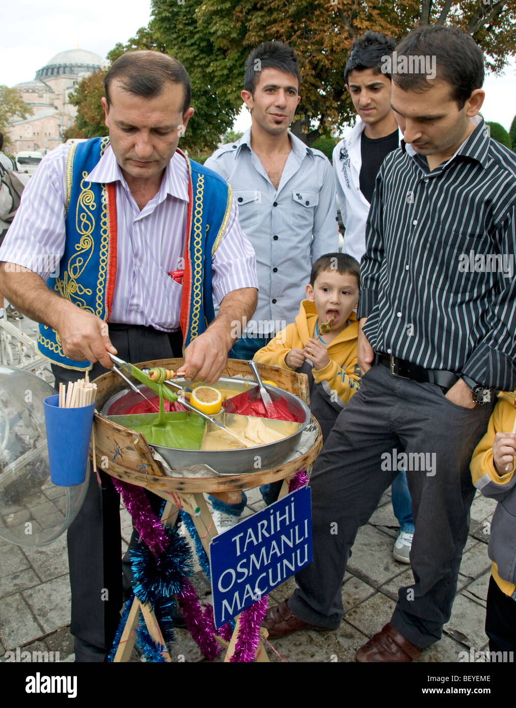 Istanbul Turchia Candy Cane bastone di roccia per lecca-lecca lecca-lecca Foto Stock