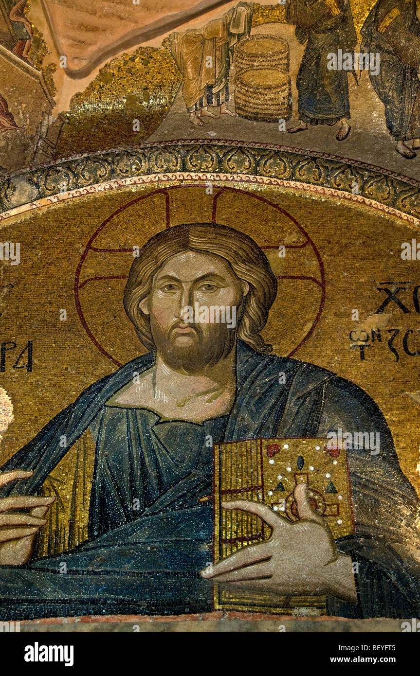 Il Museo Chora Istanbul Turchia la moschea di chiesa bizantina mosaici affreschi vita di Gesù e della Vergine Maria Foto Stock